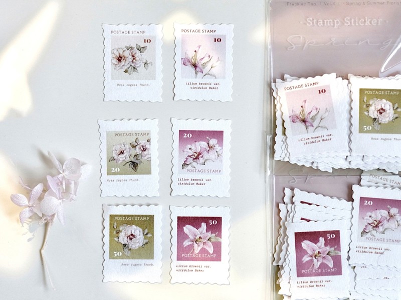 Pre-Order Freckles Tea Stamp Stickers - Spring