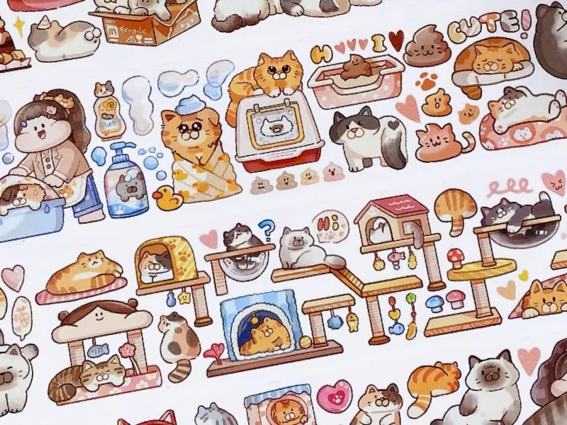 Pre-Order Meatball Washi Tape - Cat Person