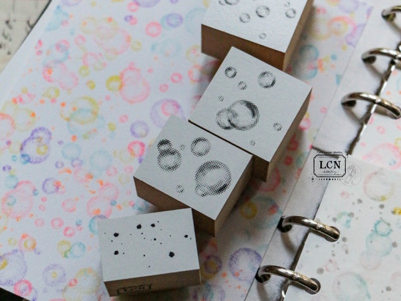 LCN Rubber Stamp Set - Bubbles