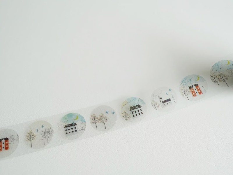 Yohaku Roll Stickers P002 - Houses