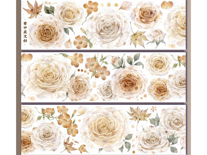 Star Mist Washi Tape Sample - Autumn Rose