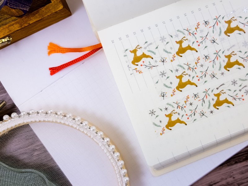 Saien Christmas Washi Tape - Hopping Deer