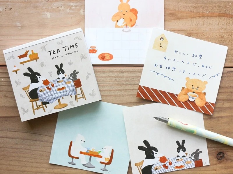 Cozyca x Mariko Fukuoka Memo Pad - Tea Time