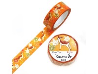 Saien Kimono Washi Tape - Deer Maple