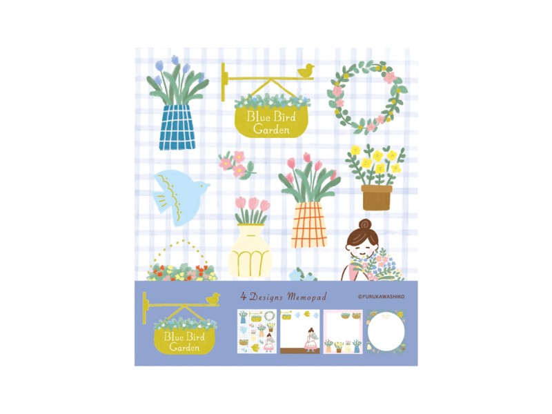 Furukawa Memo Pad 100 Sheets - Bird Garden