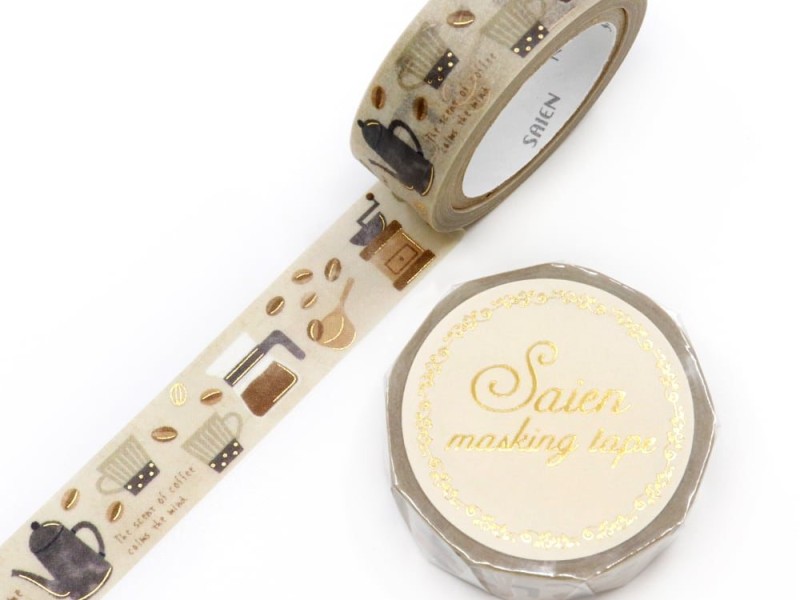 Pre-Order Saien Washi Tape - Coffee Time