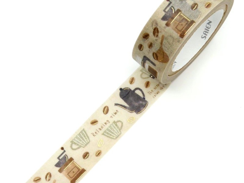 Pre-Order Saien Washi Tape - Coffee Time