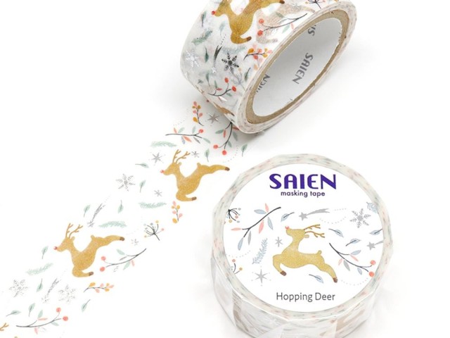 Saien Christmas Washi Tape - Hopping Deer