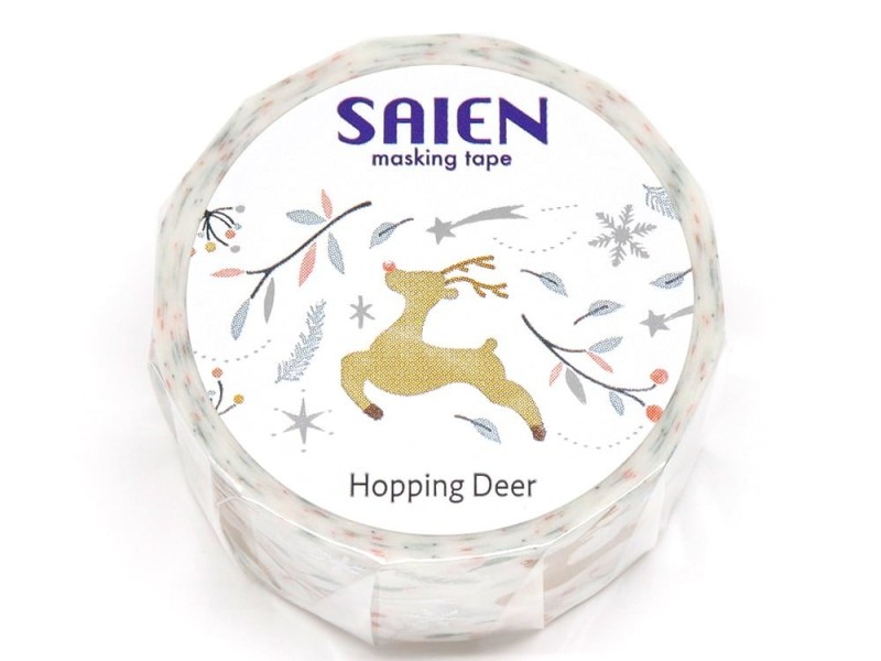 Saien Christmas Washi Tape - Hopping Deer