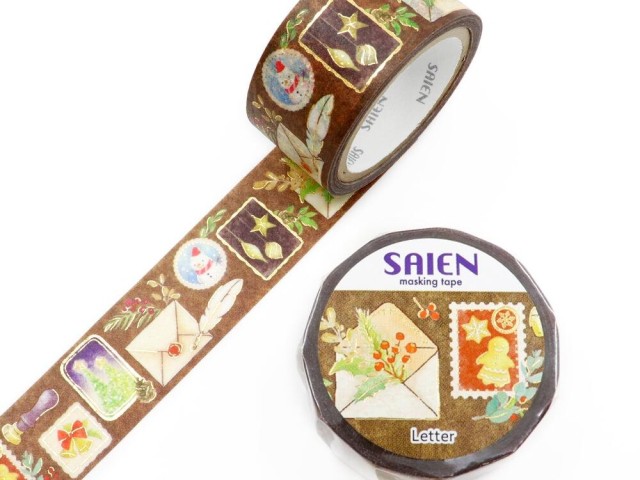 Saien Christmas Washi Tape - Letter