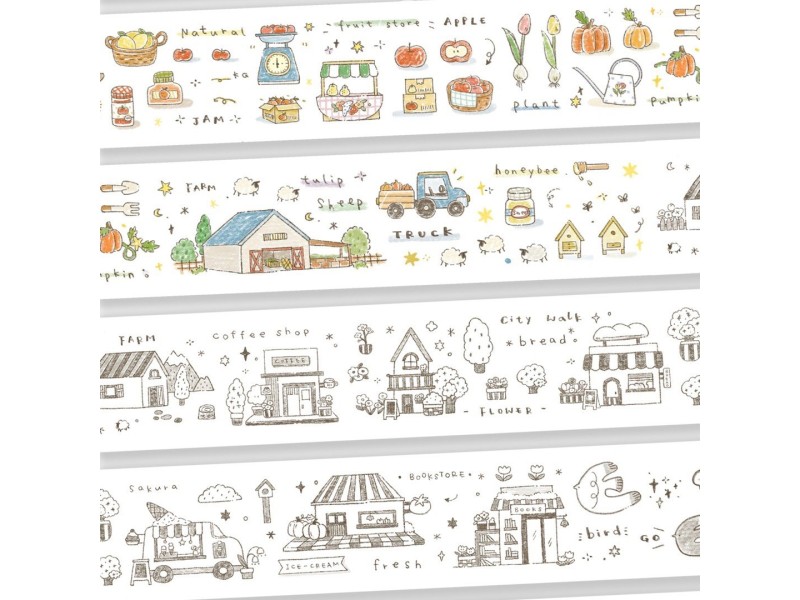 Pre-Order Orange Studio Washi Tape - Mountain City