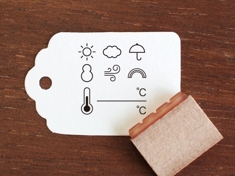 Stamp Marche Rubber Stamp - Weather Record