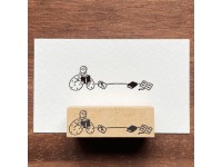 Stamp Marche Girl Rubber Stamp - Reading