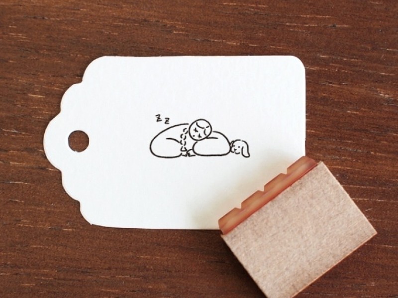 Stamp Marche Small Rubber Stamp - Nap Time