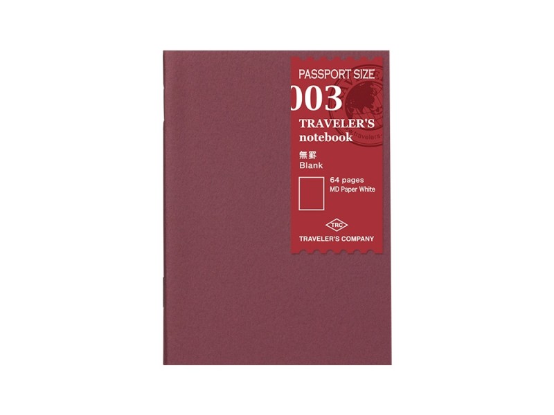 003. Blank Refill Passport Traveler's Notebook