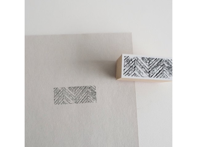 Yohaku Rubber Stamp S101 - Herringbone