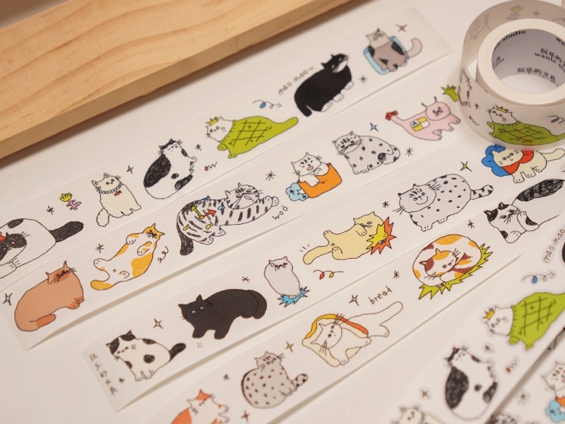 Pre-Order Wanle Studio Vol.10 Kiss-Cut Tape Stickers - Our Cat