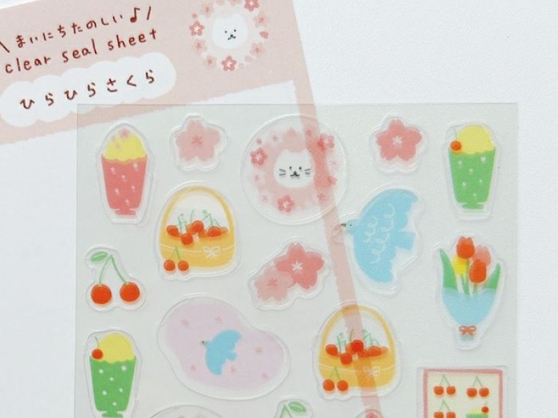 Pre-Order Furukawa Spring Limited Clear Stickers - Fluttering Sakura