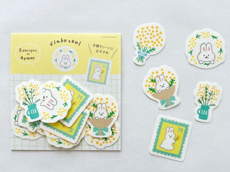 Pre-Order Furukawa Spring Limited Sticker Flakes - Mimosa Rabbit