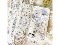 Pre-Order Baicangjia Studio Die-Cut PET Tape - Misty Blossoms