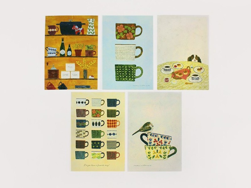 Midori Asano Japanese Postcard Book - My Favorite Mugs