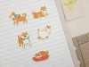 Furukawa Paper Flake Stickers - Shiba Inu