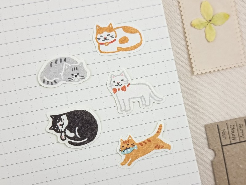 Furukawa Paper Flake Stickers - Cat