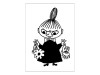 Moomin Postcard Simple Black And White Little My