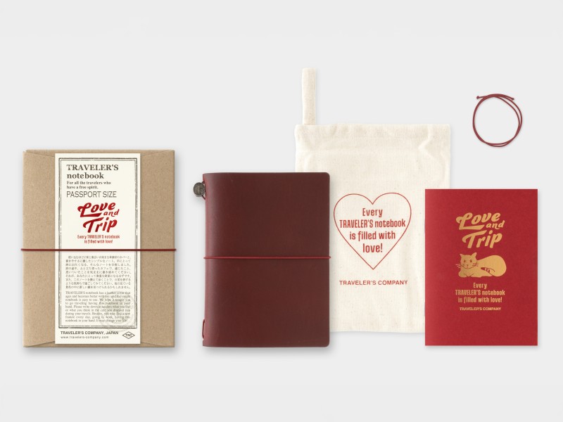 Pre-Order Traveler's Notebook Limited Edition Passport Size Red - LOVE AND TRIP