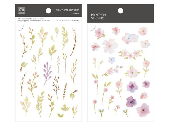 MU Print-On Transfer Stickers 013 - Pink Spring Flowers