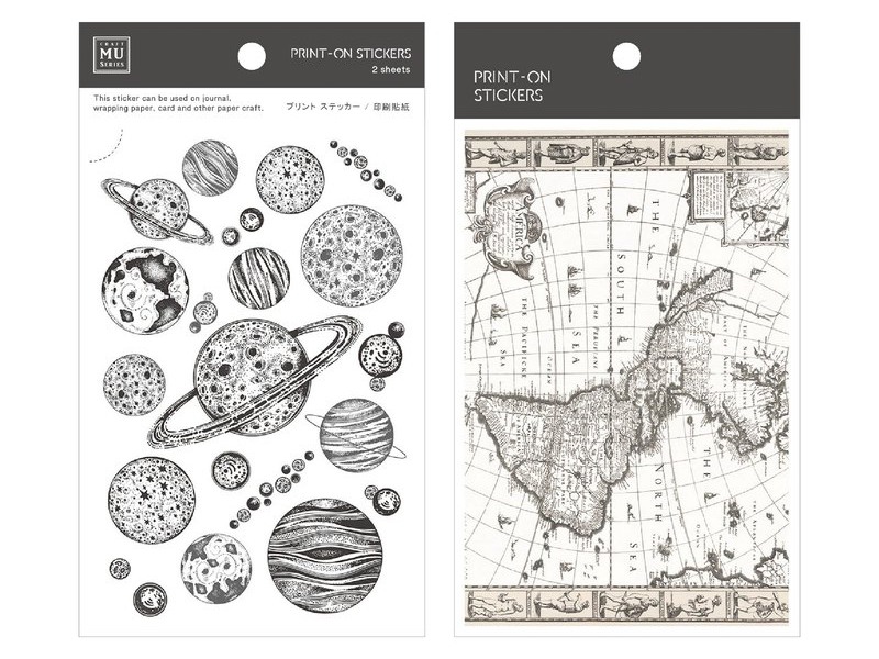 MU Craft Print-On siirtokuvat, Vintage Sarja - Tähtitieteellinen Maantiede