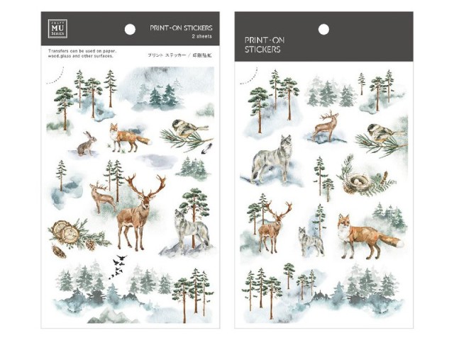 MU Print-On Transfer Stickers 097 - Forest Friends