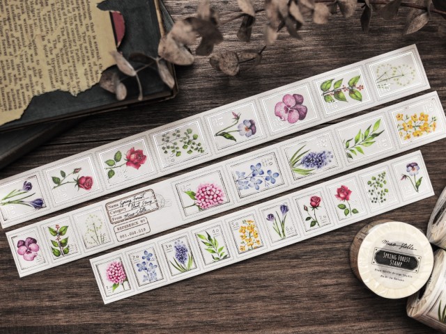 Pre-Order Miaostelle Washi Tape - Spring Forest Stamp