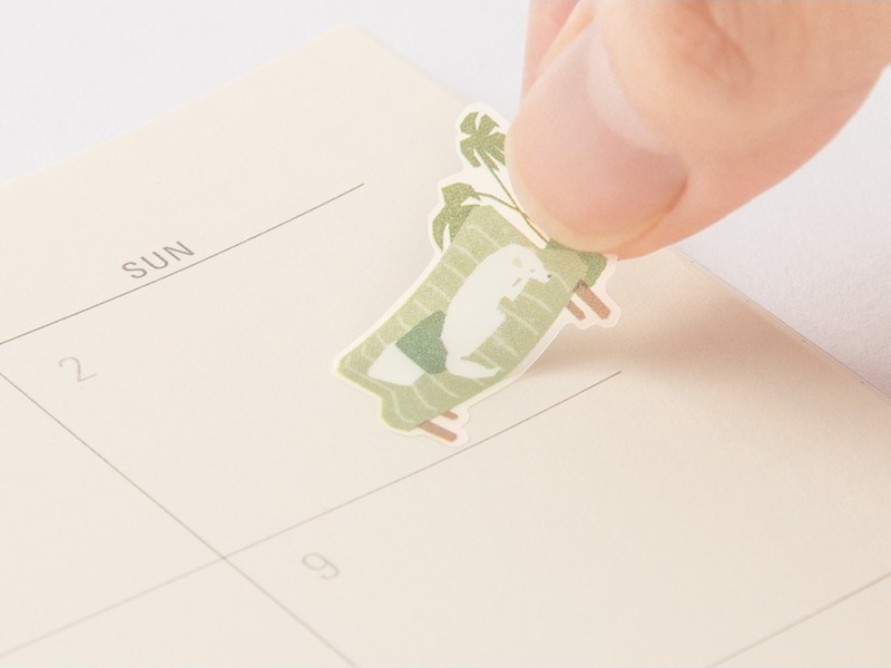 Midori Planner Sticker Color - Moss Green