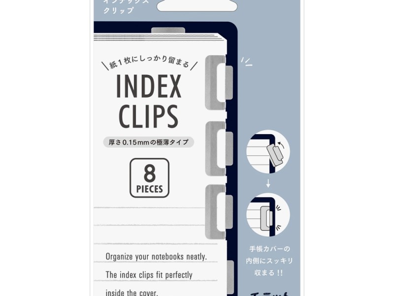 Midori Index Clip Chiratto - Silver