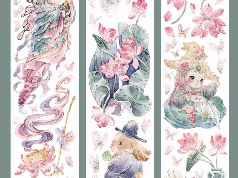 Pre-Order Moodtape Character Tape - Lily Rabbit Lotus Pond