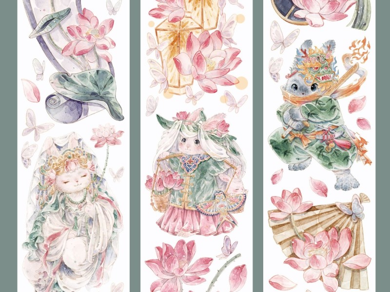 Pre-Order Moodtape Character Tape - Lily Rabbit Lotus Pond