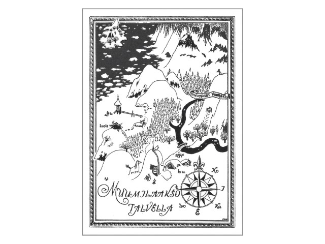 Moomin Postcard - Moominvalley During Winter