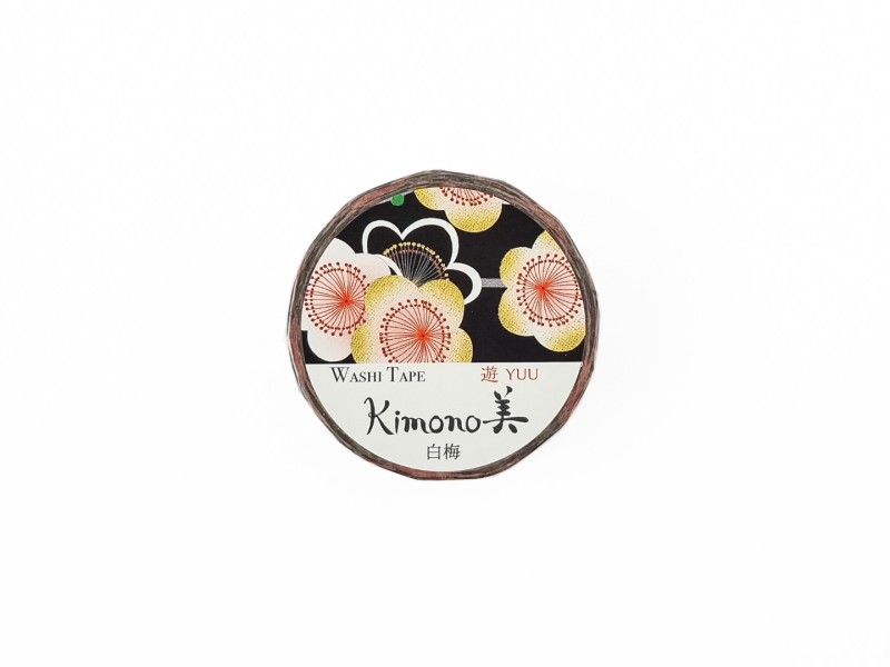 Washi Tape Kimono - White Plum Flower