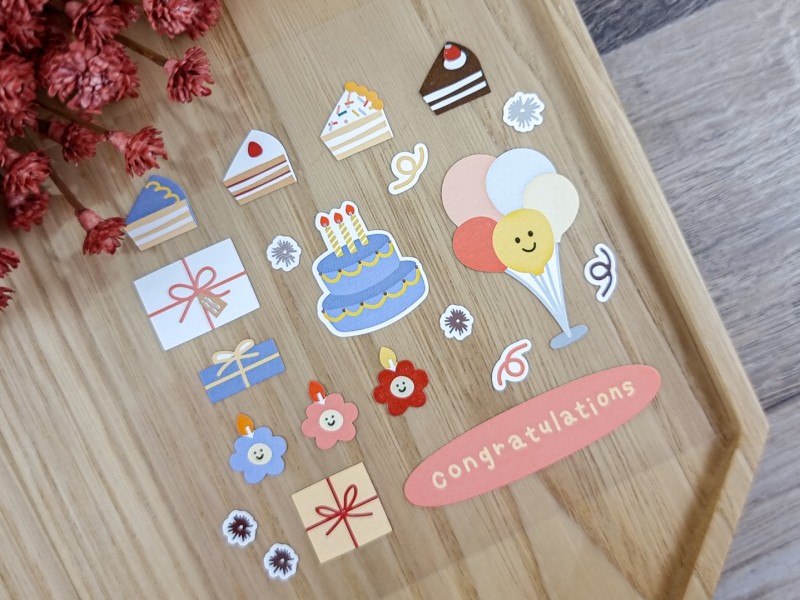 Overlapping Stickers - Party