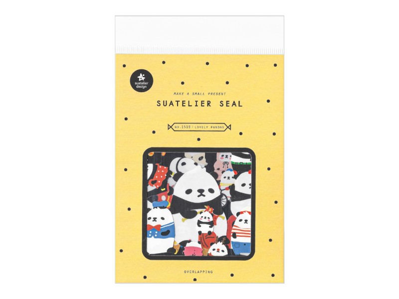 Overlapping Stickers - Lovely Pandas