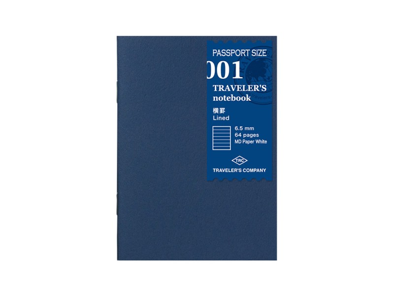 001. Lined Refill Passport Traveler's Notebook