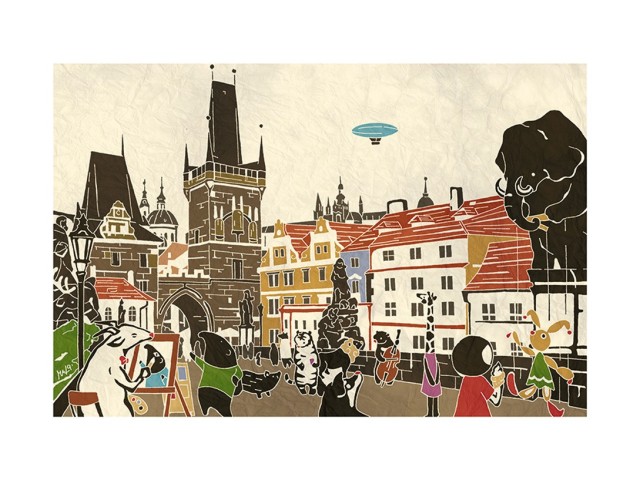 Who Mails Postcard - Prague Czech Republic