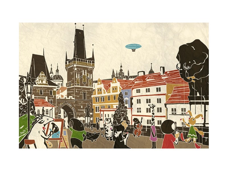 Who Mails | Postcard Adachi Masato Europe Series - Prague Czech Republic