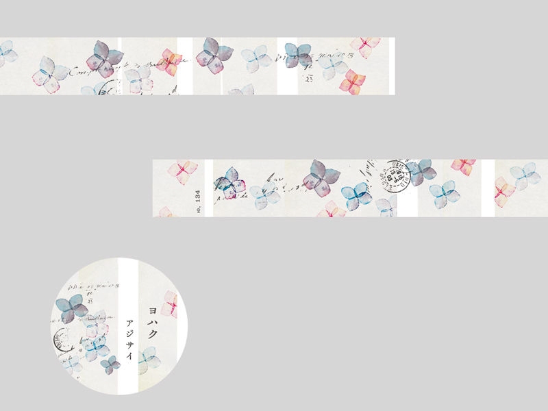 Yohaku Washi Tape Y045 - Hydrangea Petals