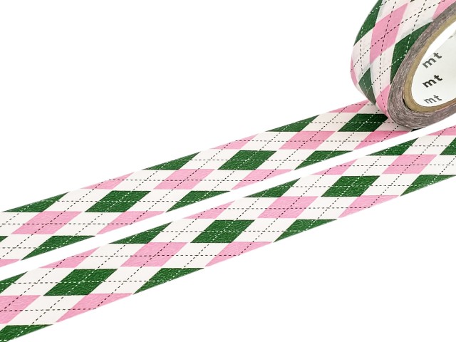 MT Deco Washi Tape - Argyle Pink