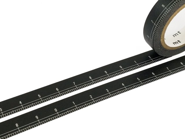 MT EX Slim Washi Tape - Black Ruler