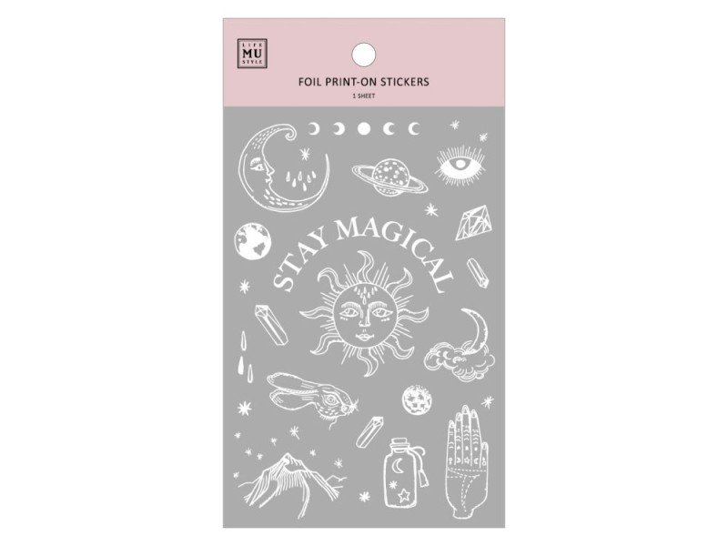 MU | Silver Foil Rub-On Stickers - 01