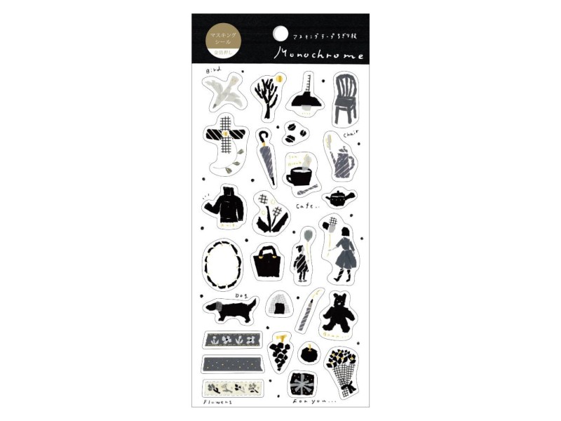 Miki Tamura Washi Stickers - Monochrome