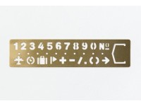 Brass Bookmark Template Numbers